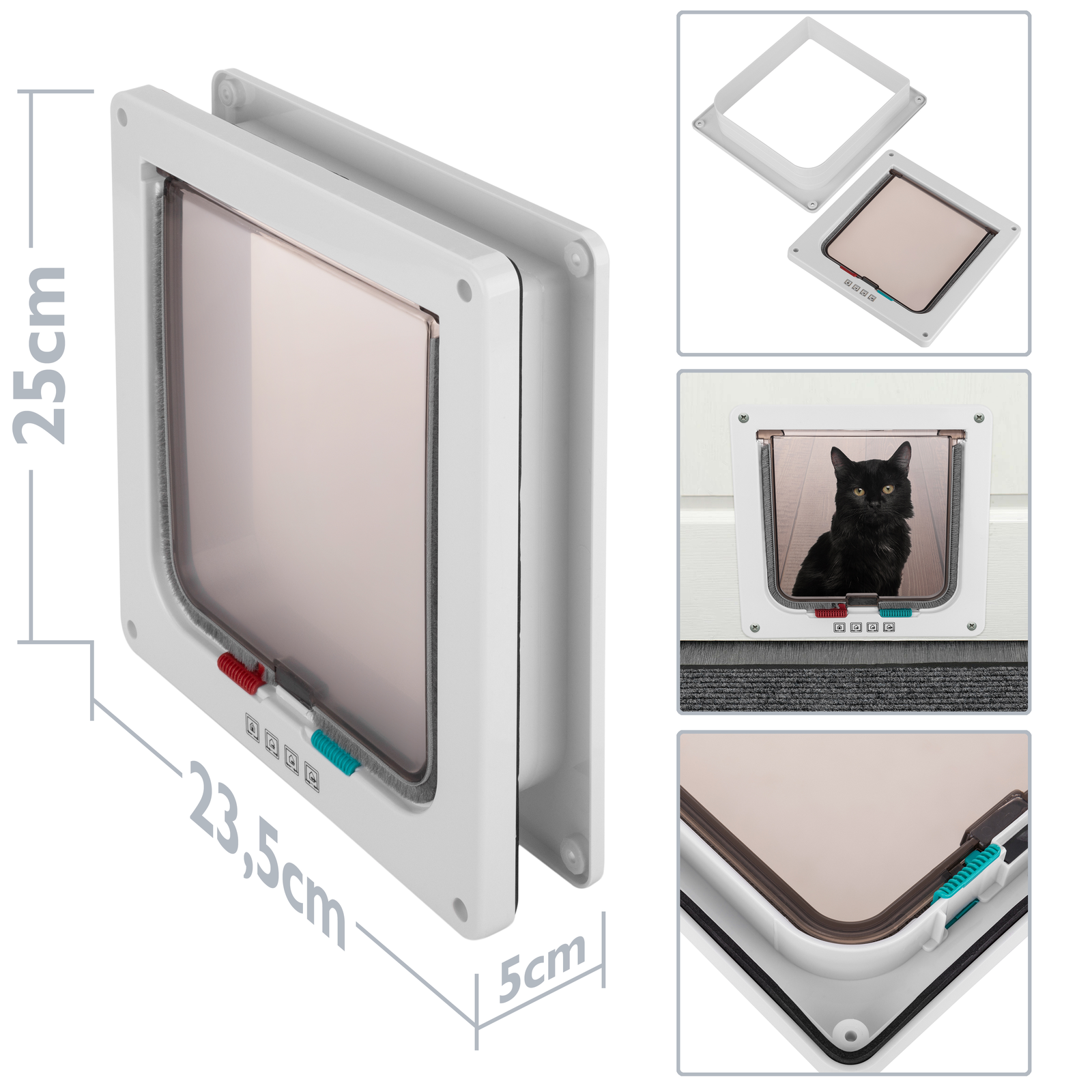 Porta magnética para gatos, tamanho G