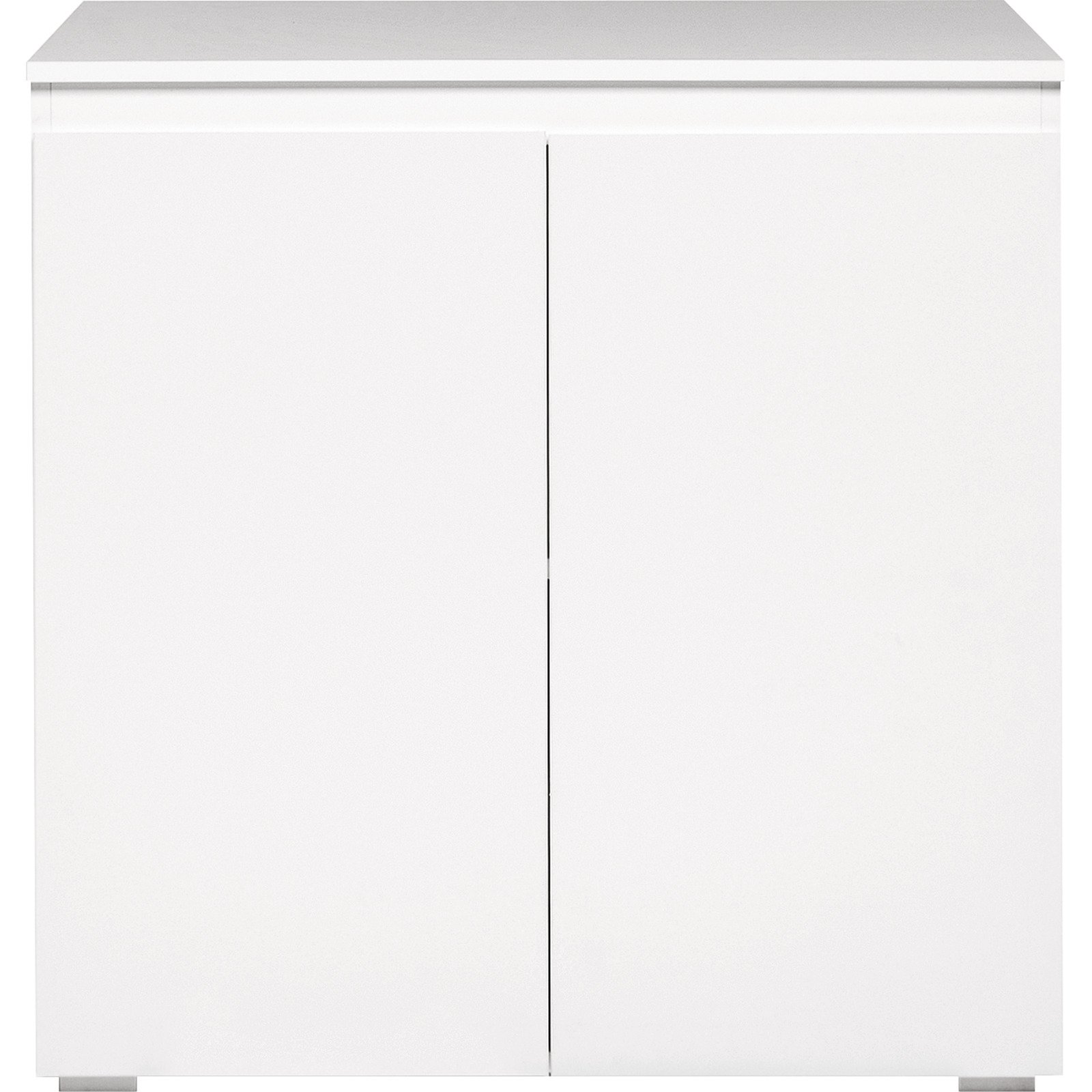 Kommode Shark Dekor weiss matt 80 x 80 x 40 cm