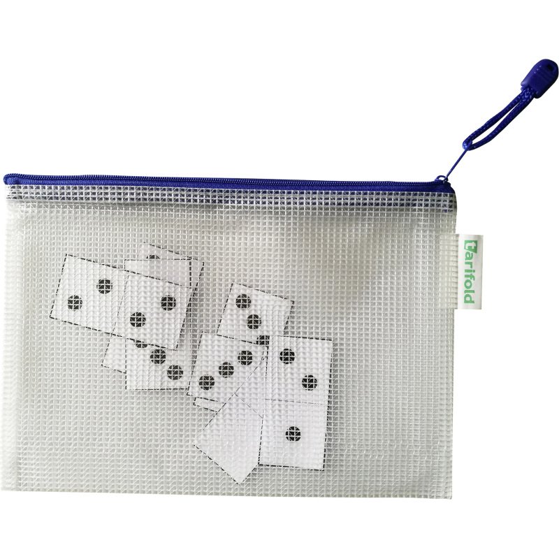 Pochettes de rangement à zip A5 Djois by Tarifold couleur - Sachet de 8
