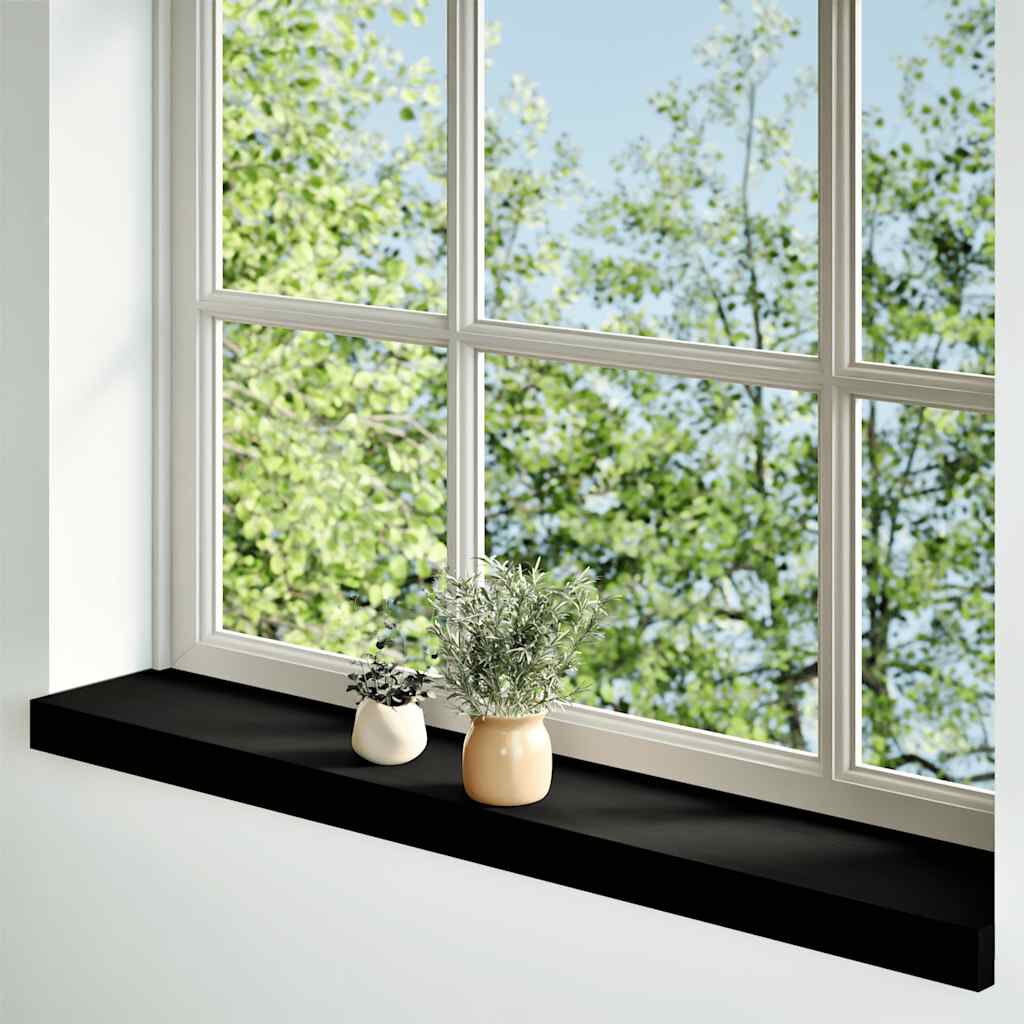 vidaXL Vensterbanken 2 st donkerbruin 70x15x2 cm massief eikenhout