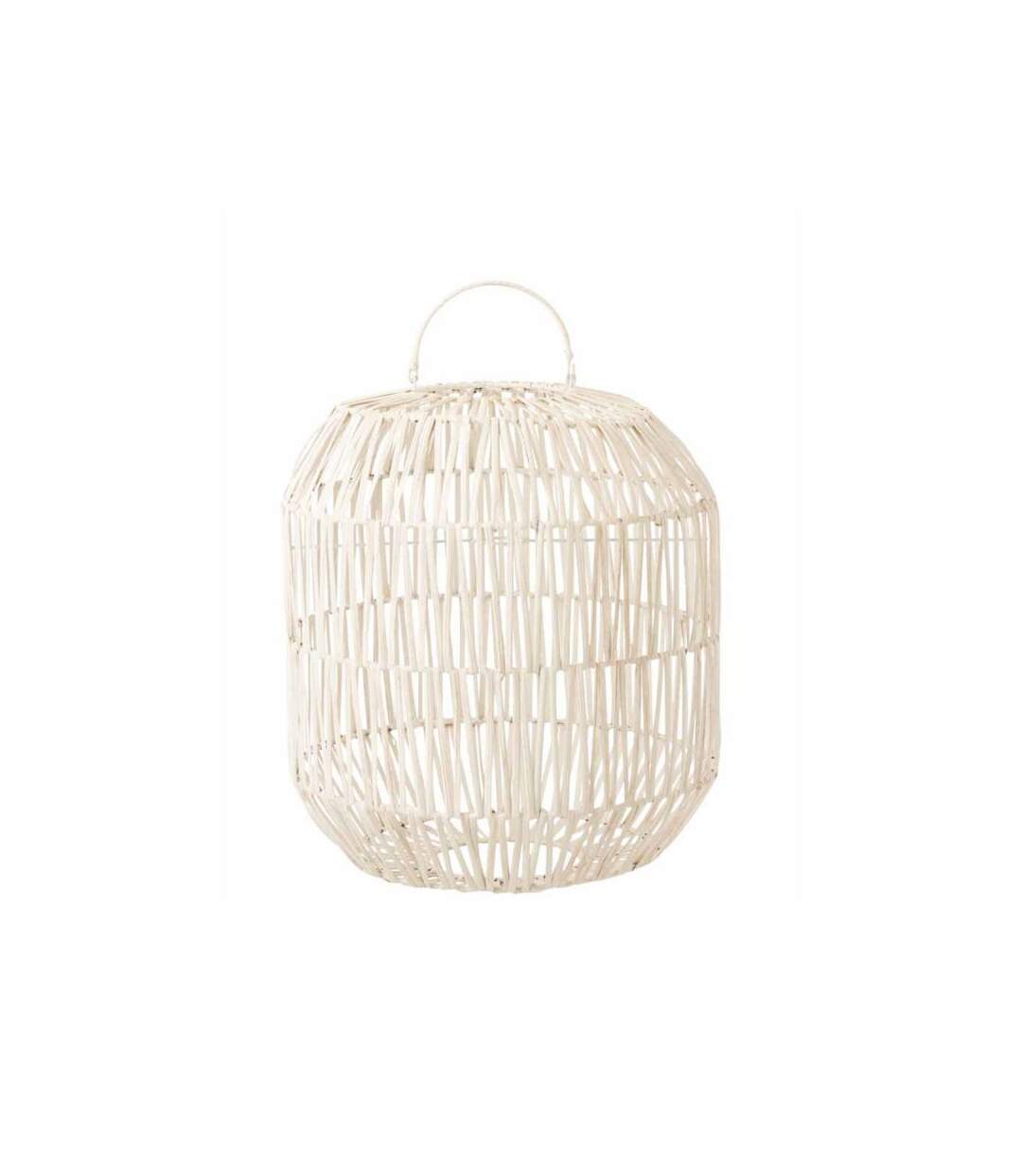 Paris Prix - Abat-jour Déco rotin 35cm Blanc