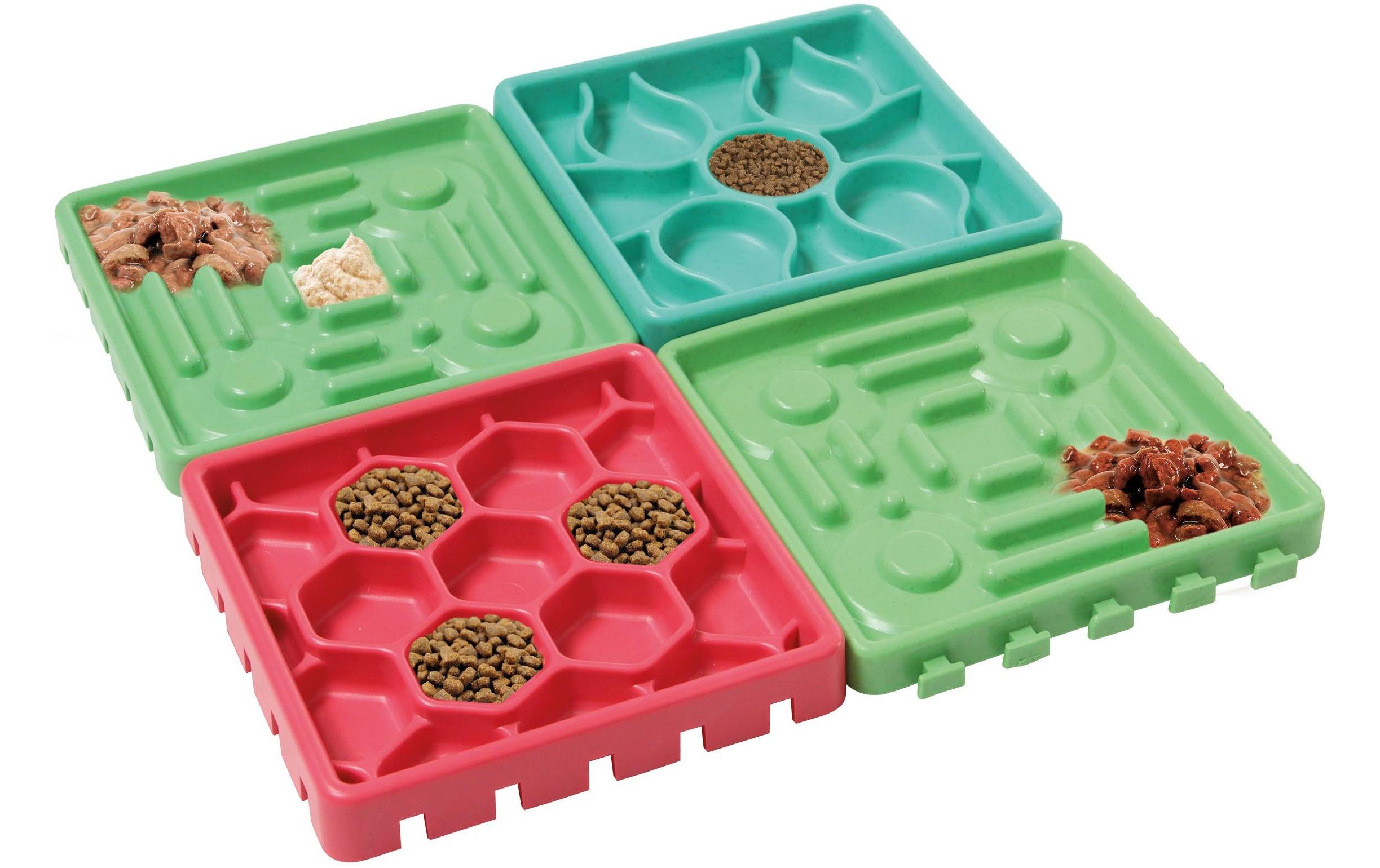 Kombi-Napf Feed & Play, Combo-Set, 4erAnti-Schling Napf für Hunde