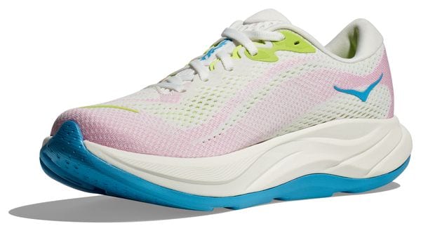 Chaussures Running Hoka Rincon 4 Blanc/Rose/Bleu Femme