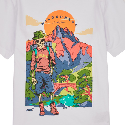 Jack & Jones - JJHIKER TEE SS CREW NECK JNR - Blanc