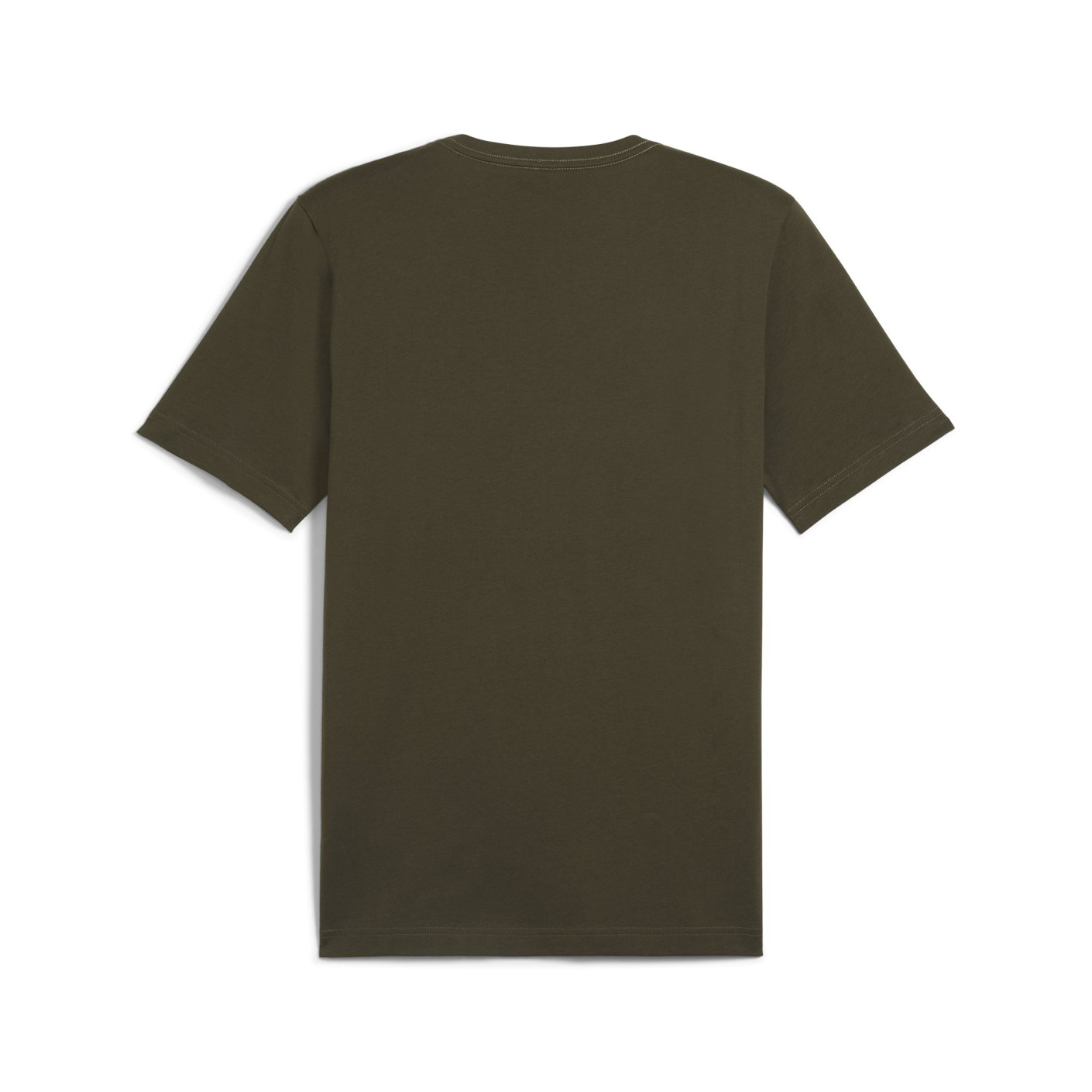 PUMA Essentials Small Logo T-Shirt Donker Olijfgroen Wit