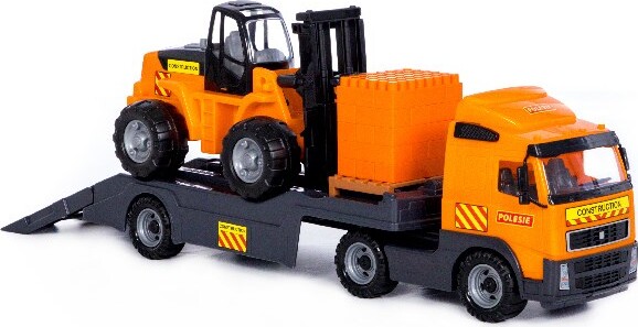Volvo Lastbil Legetøj Med Gaffeltruck - 75 CM - Polesie