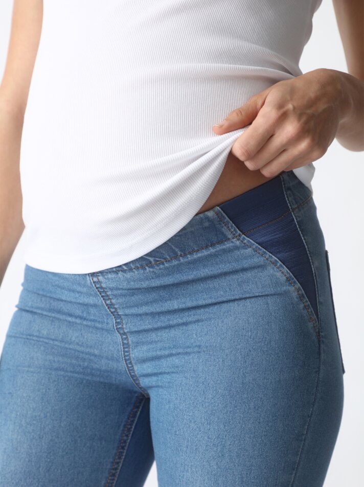 Calça jegging de maternidade - Índigo