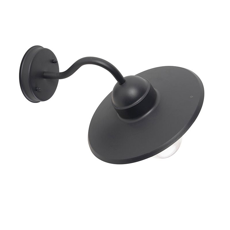Smart landelijke wandlamp antraciet IP44 incl. wifi E27 - Kansas