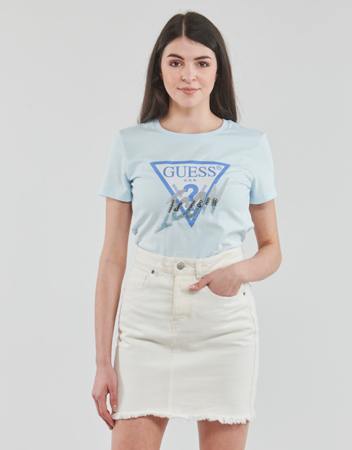 Guess - SS CN ICON TEE - Bleu