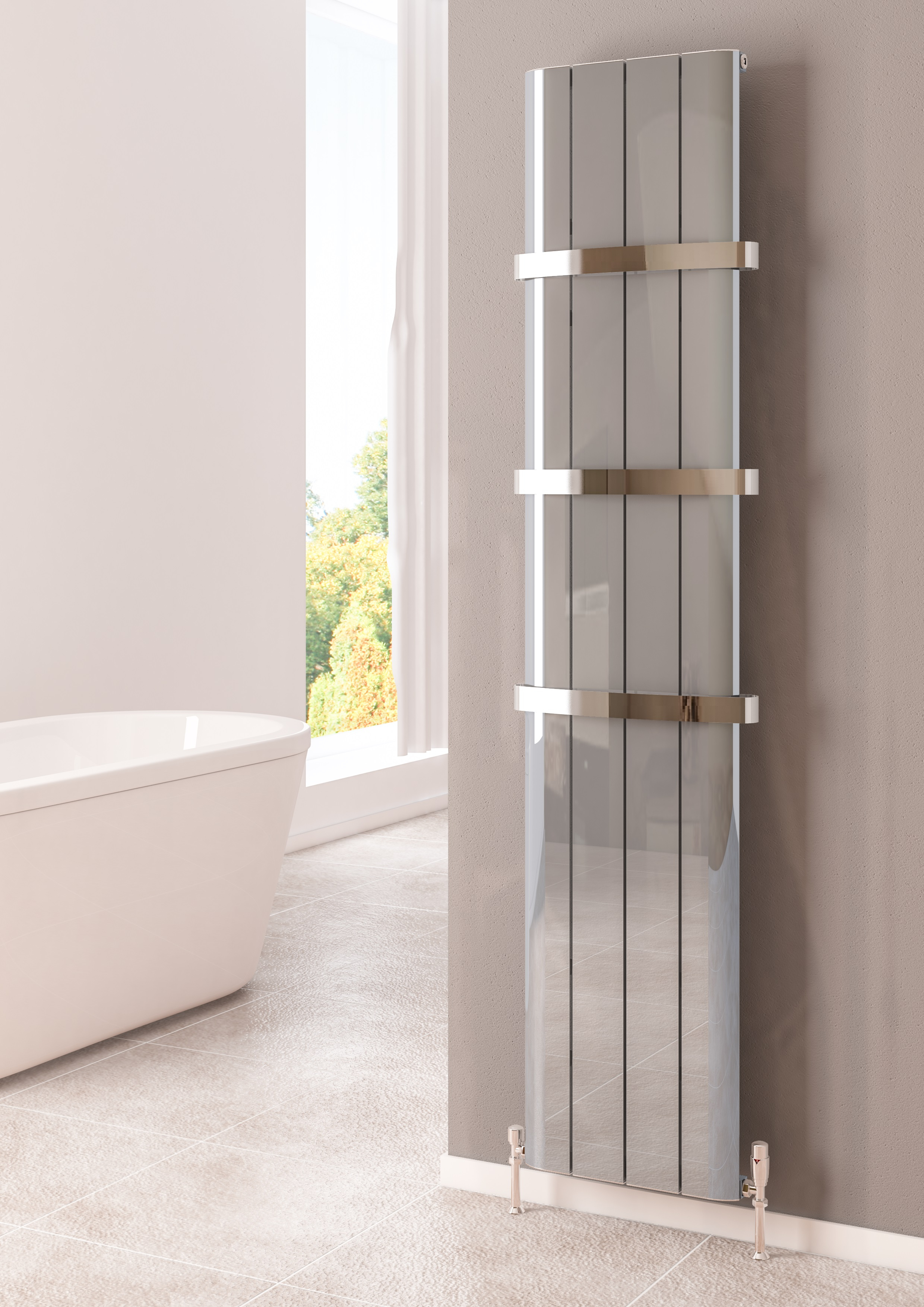 Eastbrook Peretti radiator 60 x 28cm 307 watt aluminium