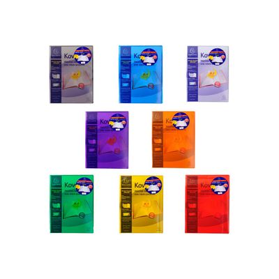 Exacompta Kover - Protège cahier avec rabats-pochettes - 24 x 32 cm - Disponible dans différentes couleurs translucides