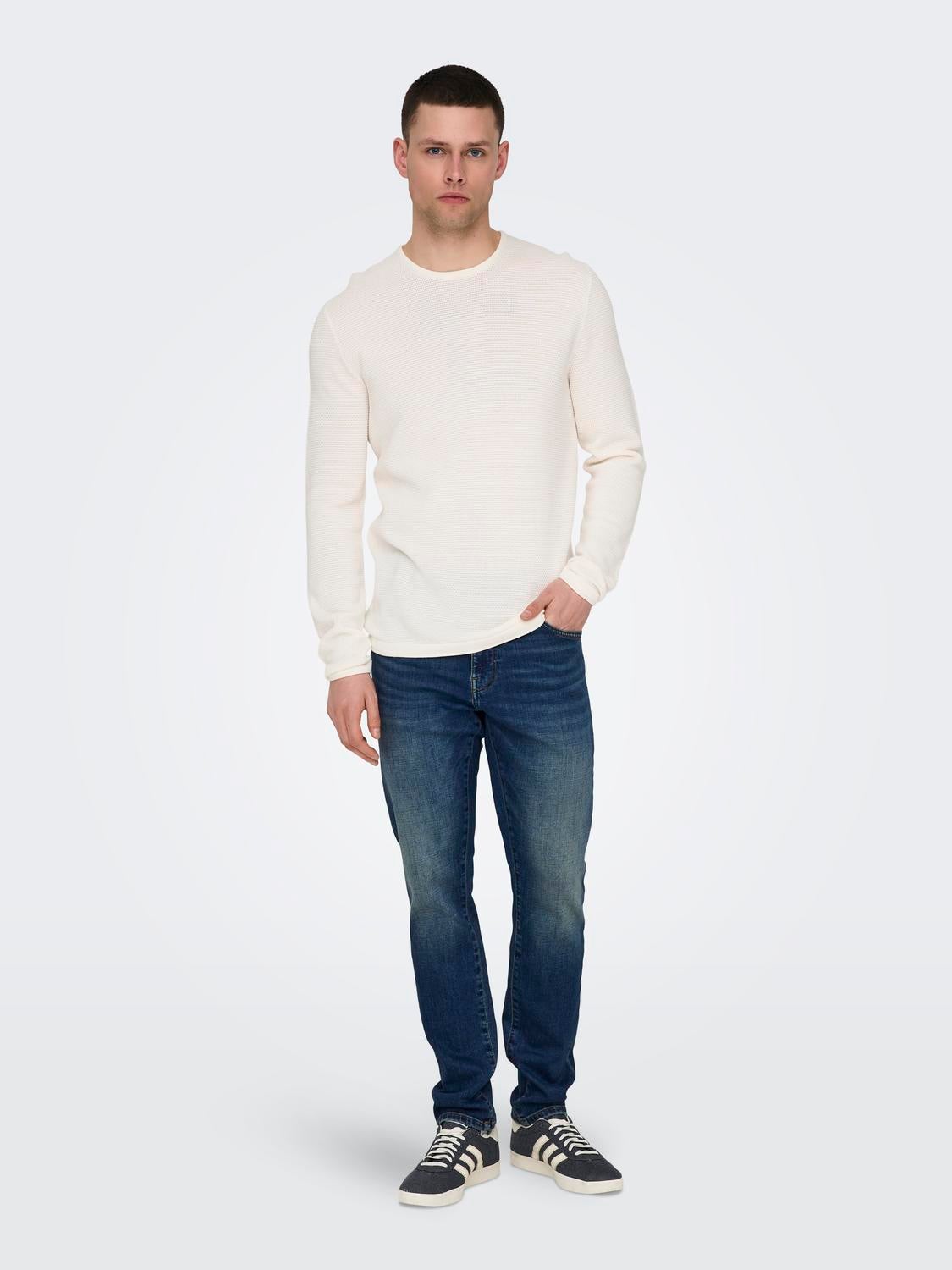 ONSLOOM Slim Fit Jeans Dark Medium Blue Denim