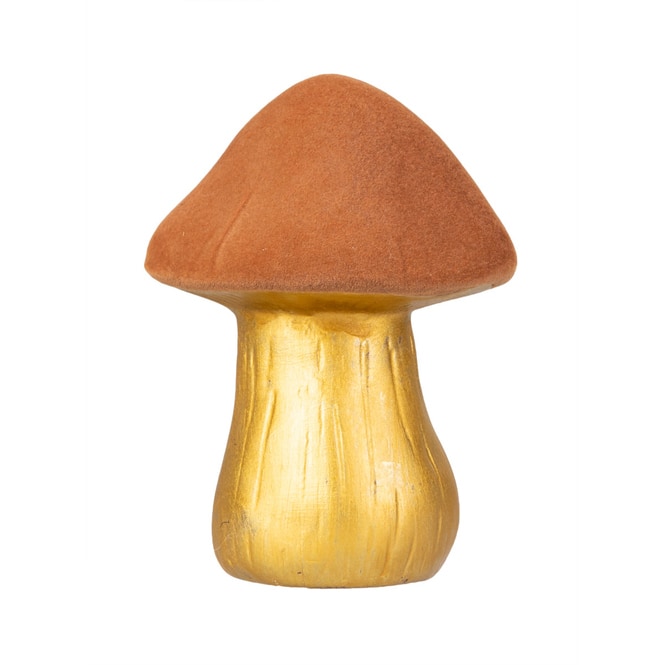 Pilz orange/gold - aus Keramik - ca. 8 x 8 x 11 cm
