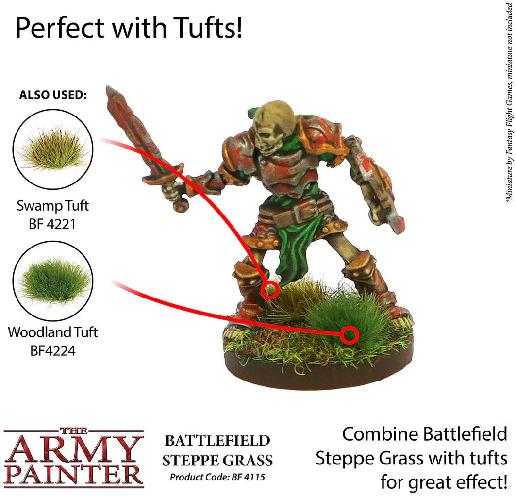 The Army Painter  Battlefield Basing: Steppe Grass    Die Weite der Steppe für deine Miniaturwelten