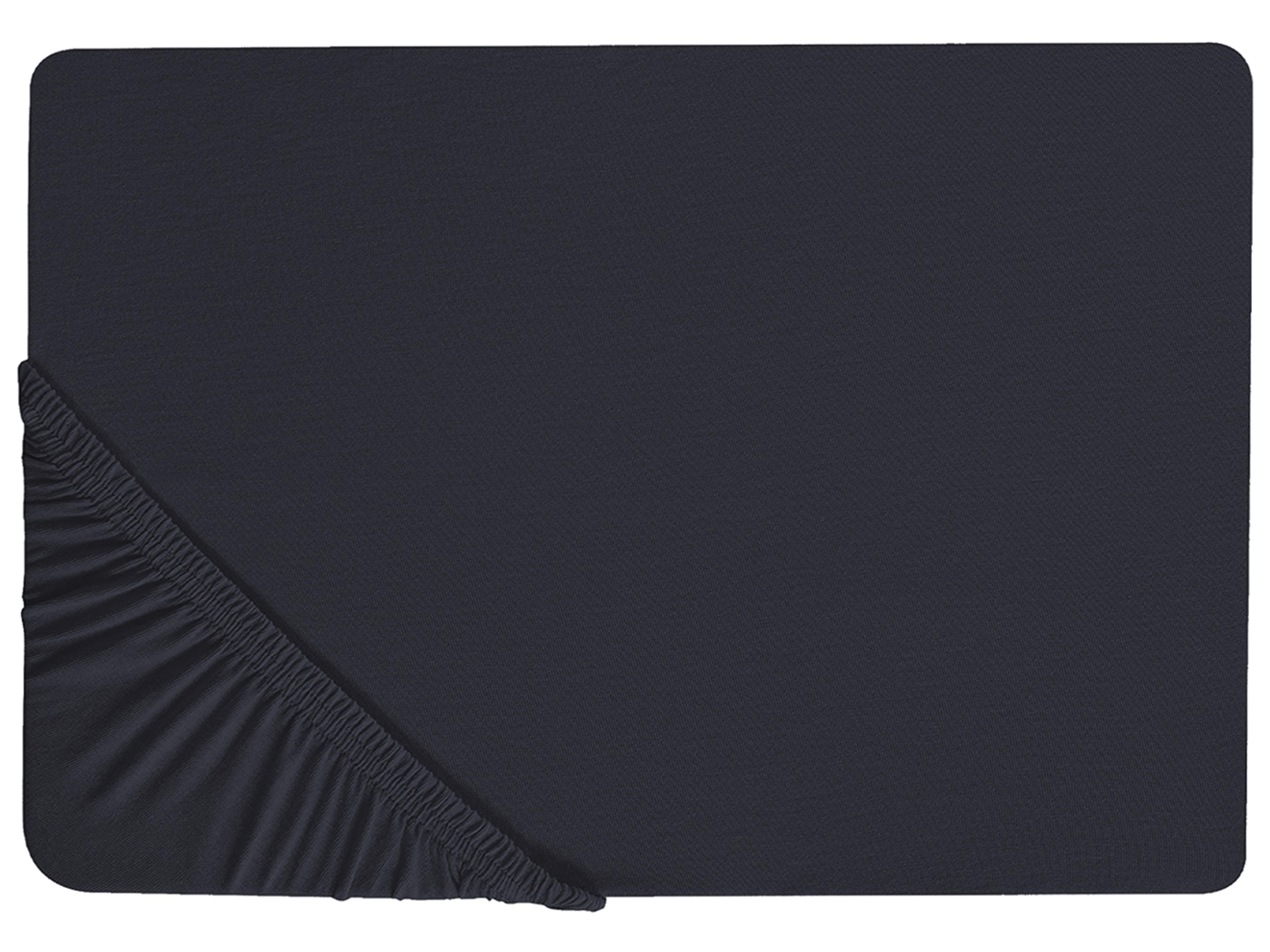 Hoeslaken JANBU Katoen 200 x 200 cm Zwart