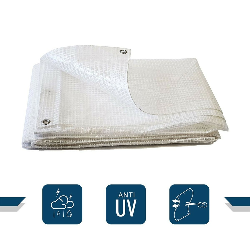 Bâche bois 2x3 m - tecplast 170bo - bâche armée transparente imperméable