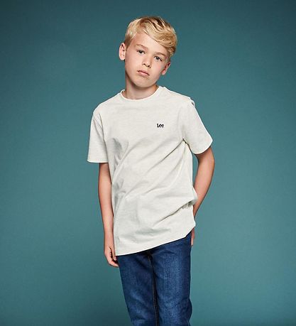 Lee T-Shirt - Abzeichen - Bright White