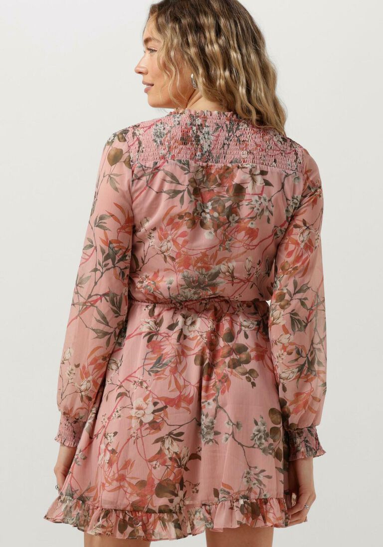 GUESS lichtroze guess mini jurk ss vanessa flare dress