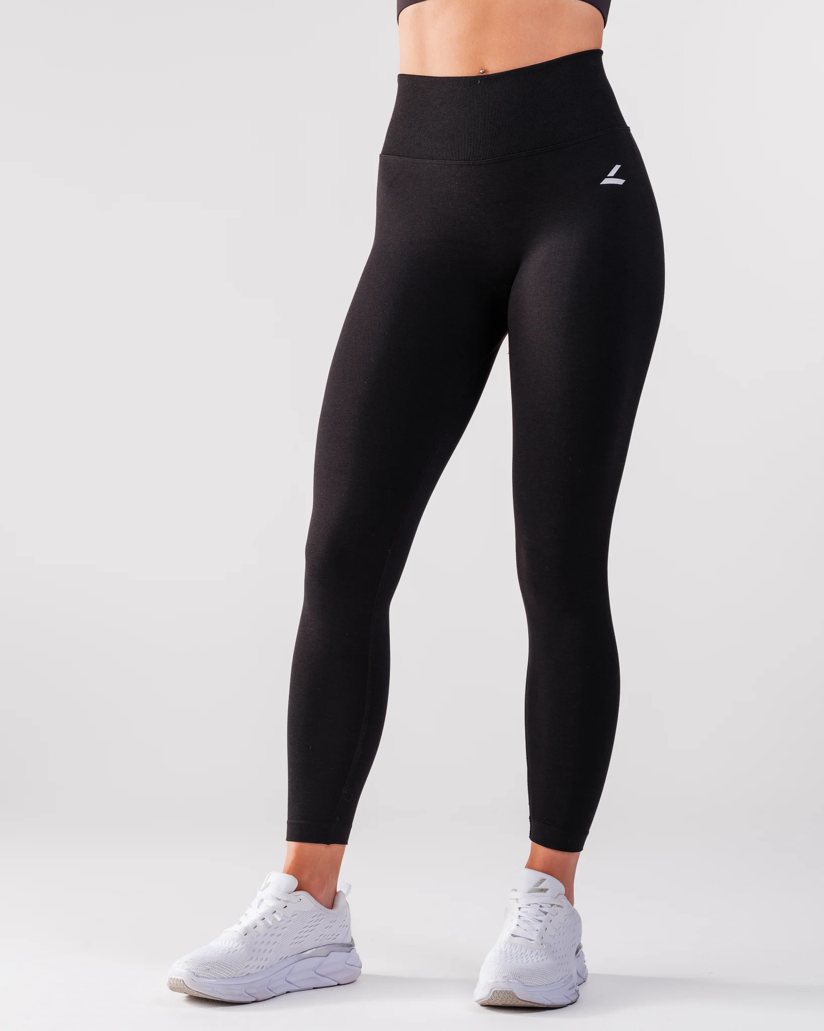 LEVITY Ignite Marl Seamless Scrunch Tights Black Marl
