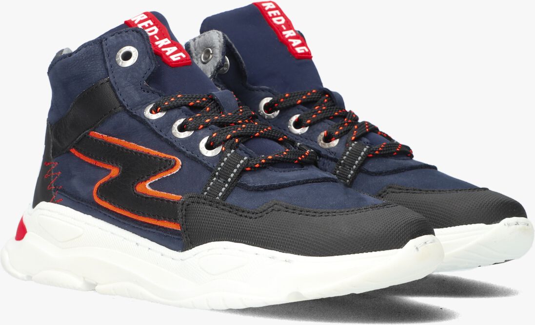 RED-RAG blauwe red-rag hoge sneaker 13629