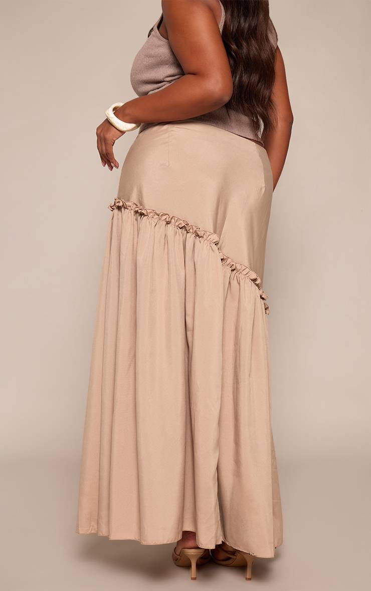 Avoine Jupe Maxi Grande Taille À Ourlet Asymétrique