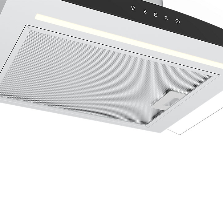 Hotte incurvée en verre inox GoodHome GHCG60LKSS, 60 cm