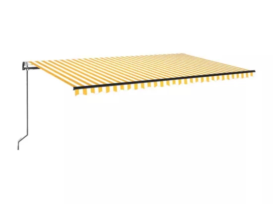 Auvent rétractable automatique 500x300 cm Jaune et blanc