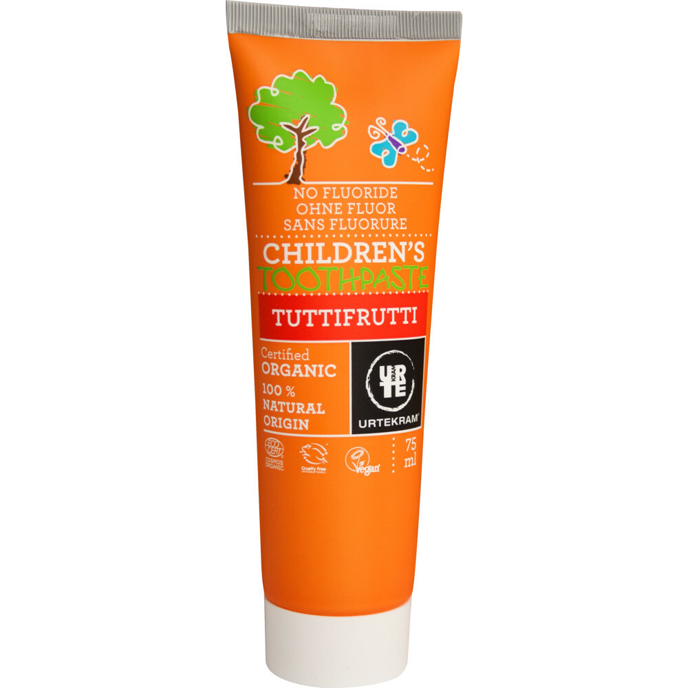 3x Urtekram Kinder tandpasta Tuttifrutti75 ml