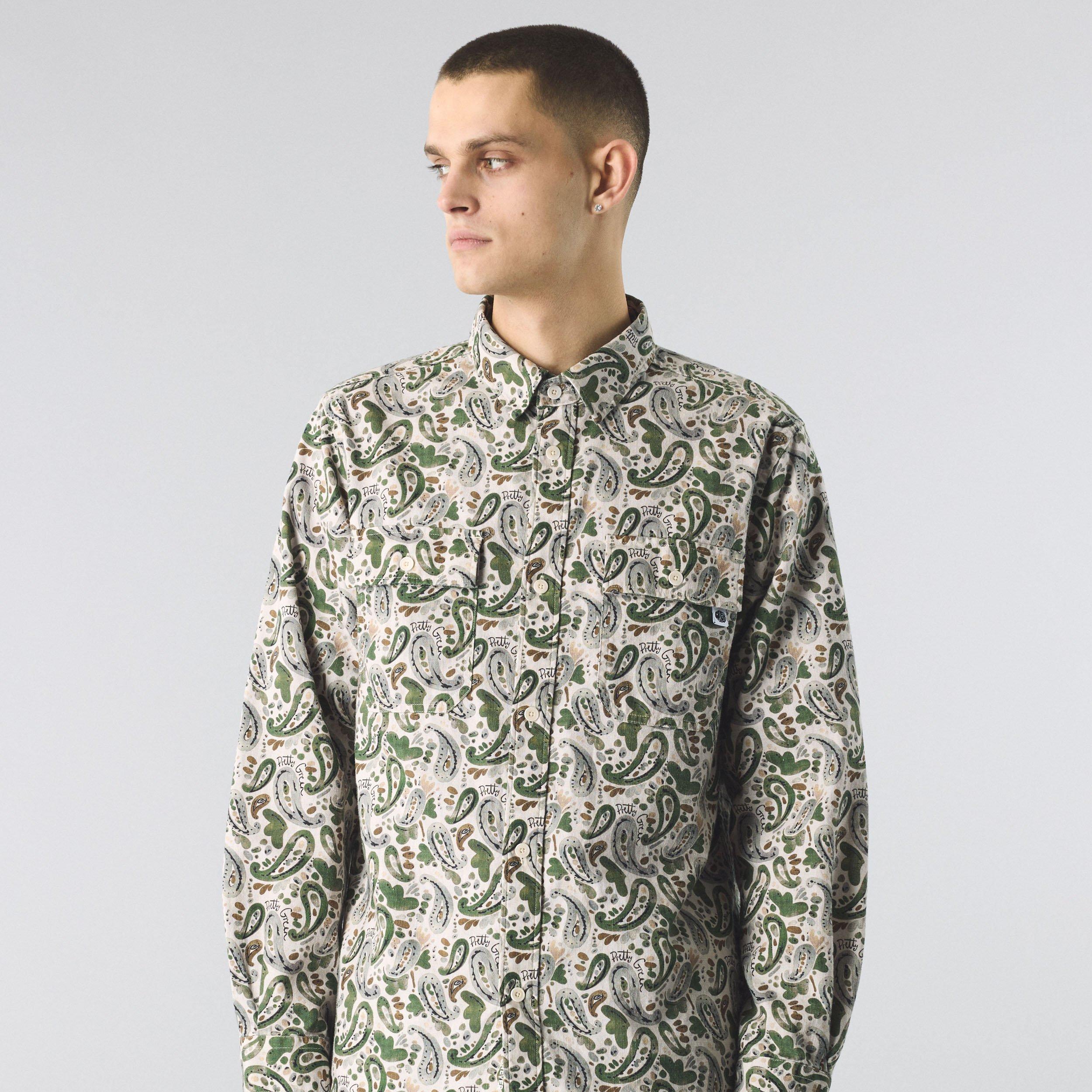 Pretty Green Aquarelle Paisley Long Sleeve Shirt