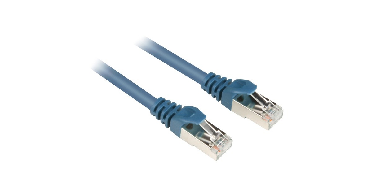 SharkoonPatchkabel SFTP, RJ-45 met Cat.6  (Blauw, 0,25 meter)