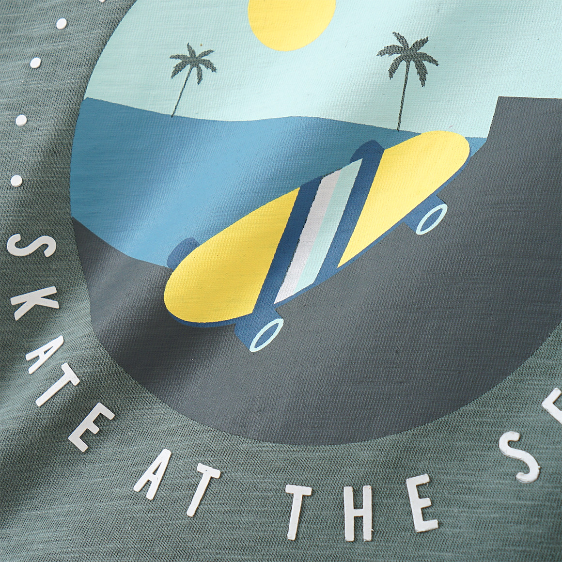 Topolino Jungen T-Shirt mit Rücken-Print dunkelgrün