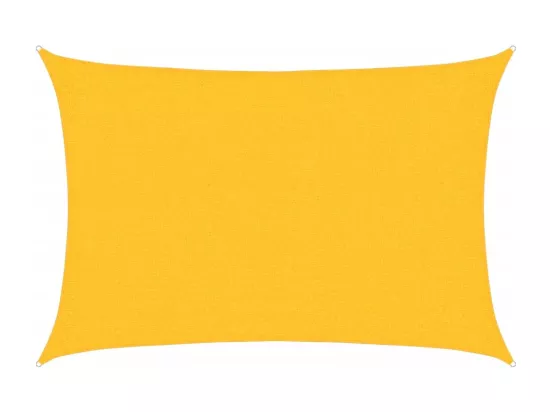 Voile d'ombrage 160 g/m² rectangulaire jaune 2x3 m PEHD