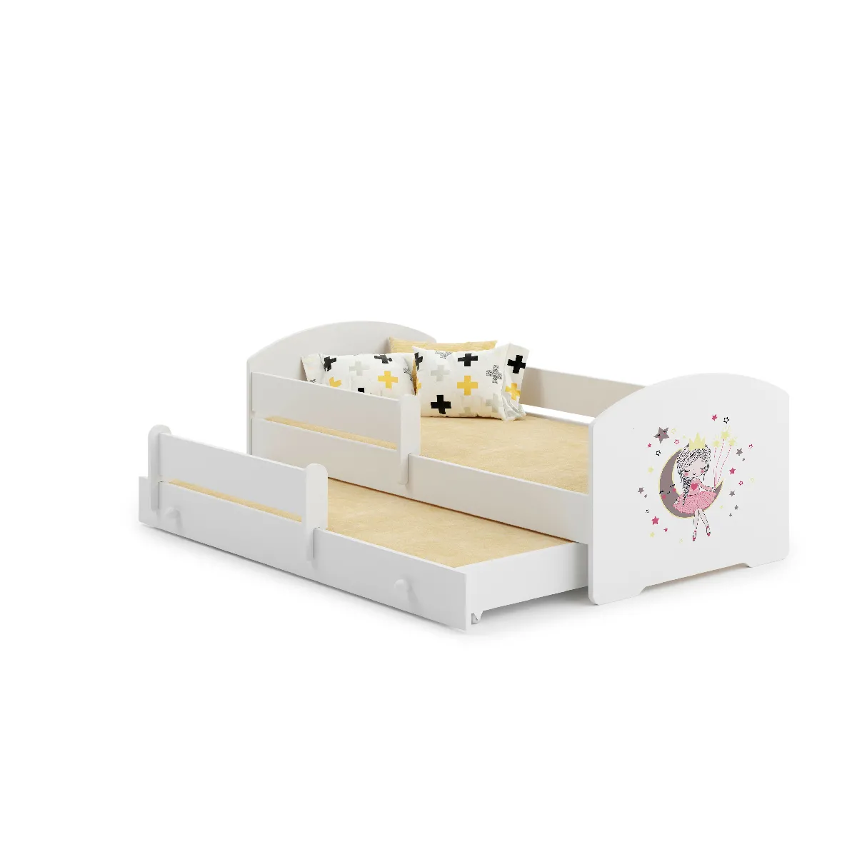 HT MEUBLES Lit gigogne enfant LOU - Blanc