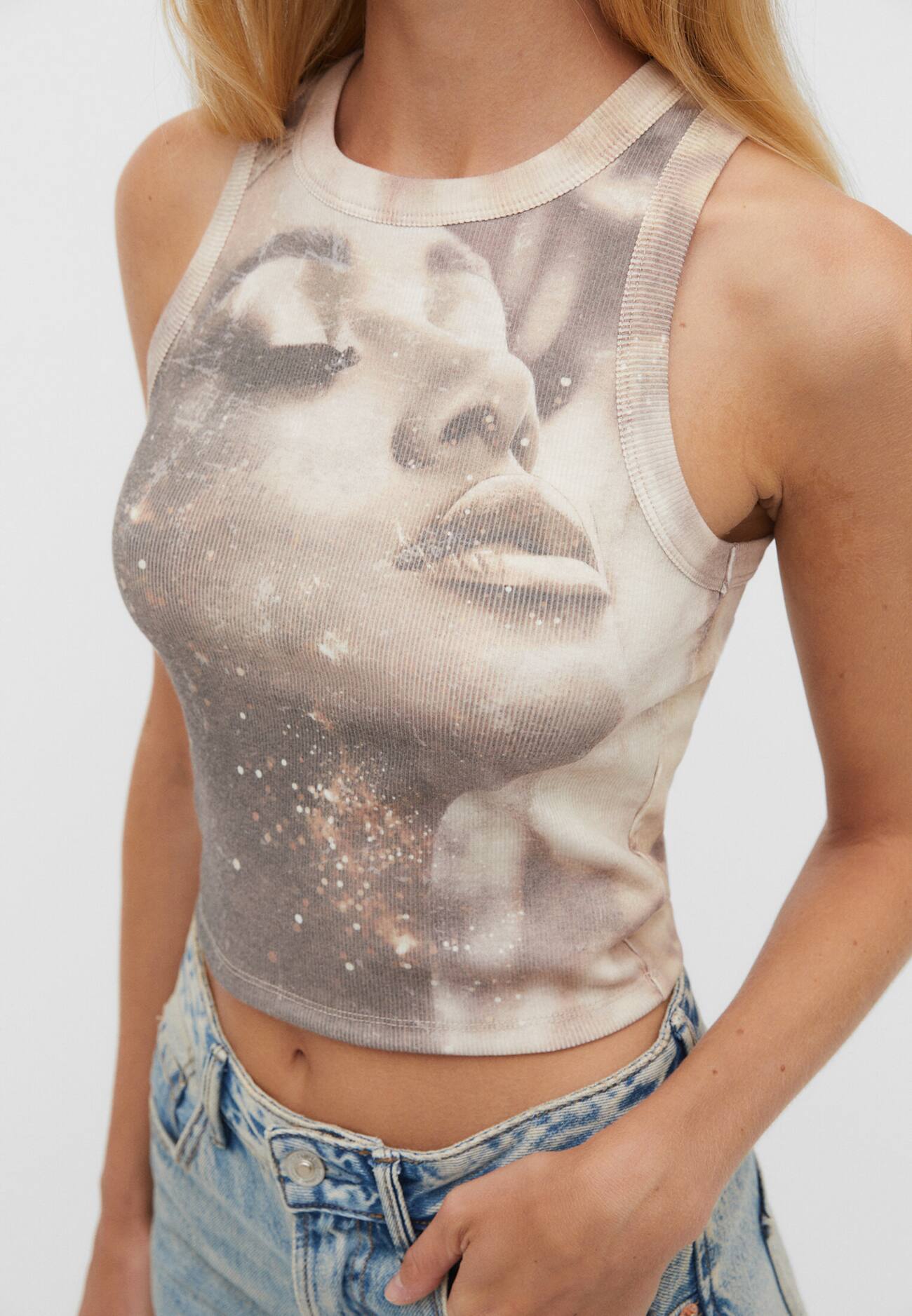 Camiseta de corrida estampada