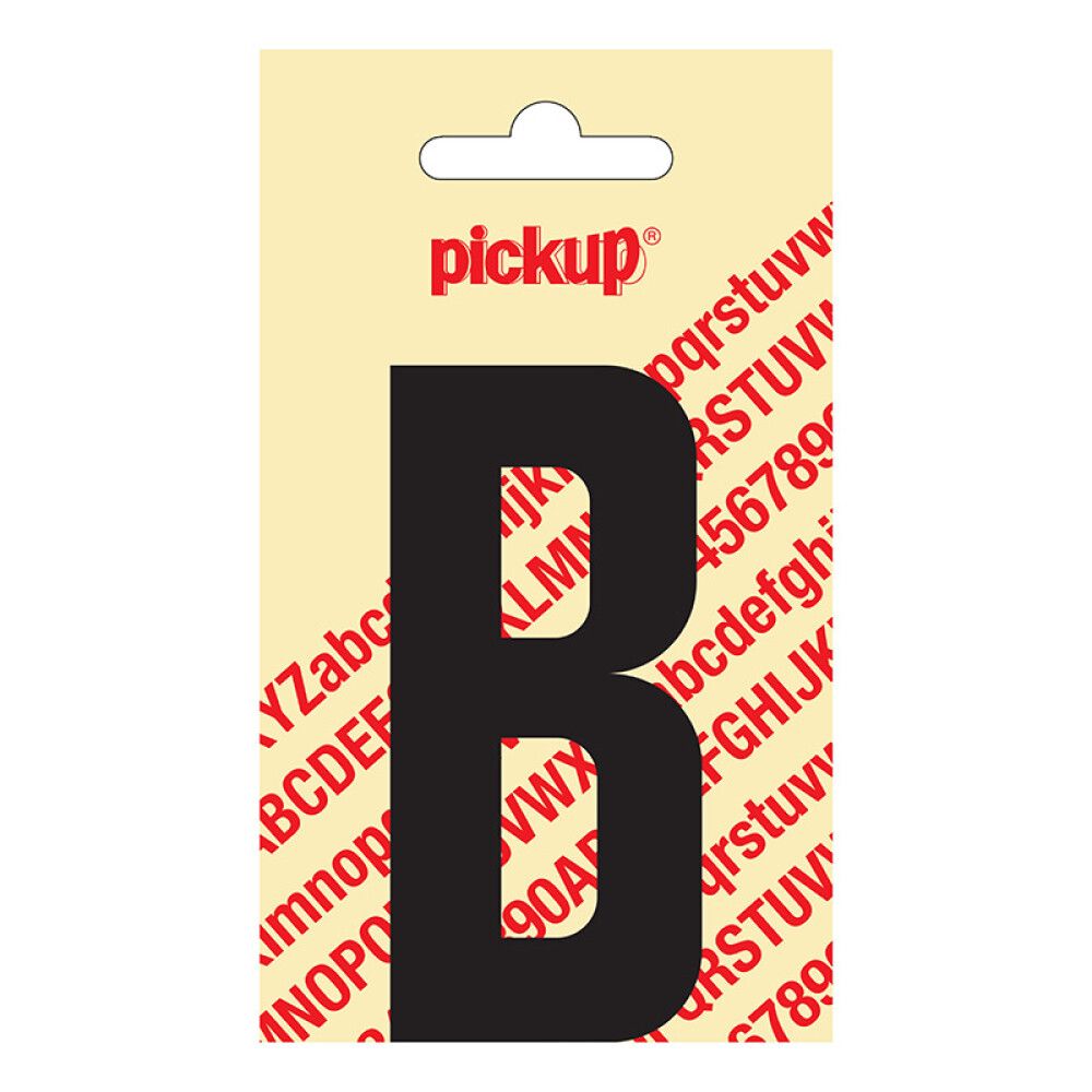 BOKSTAV PICKUP NOBEL B SVART 90 MM SELVKLEBENDE