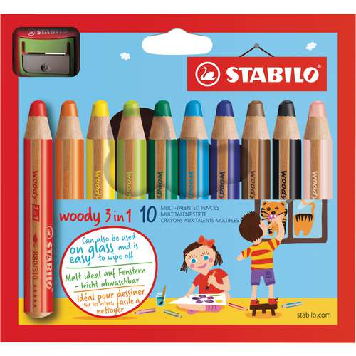 STABILO® Woody Farbstifte 3 in 1, Sets