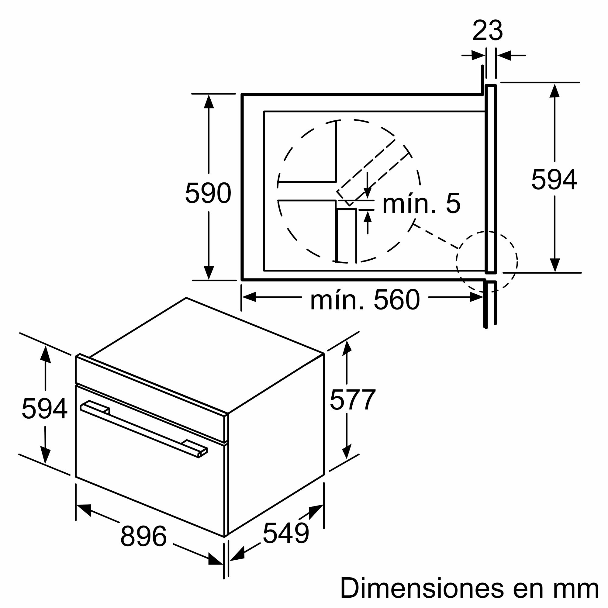 Forno Série 6 90 x 60 cm em aço inoxidável VBD5780S0