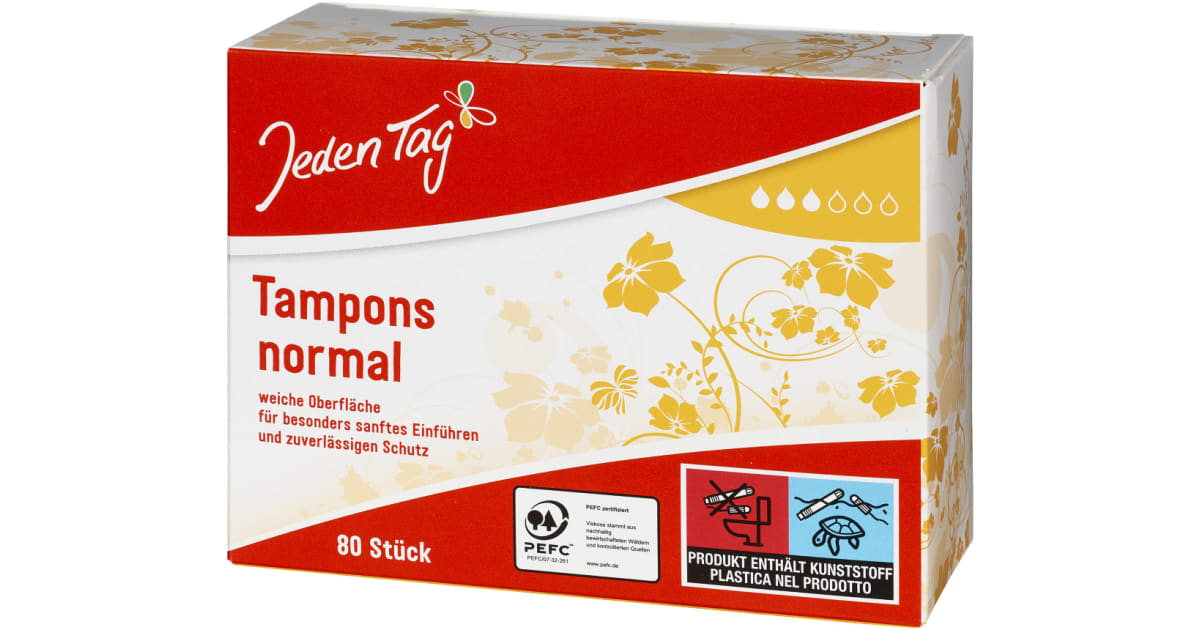 Jeden Tag Tampons Normal 80er-Packung