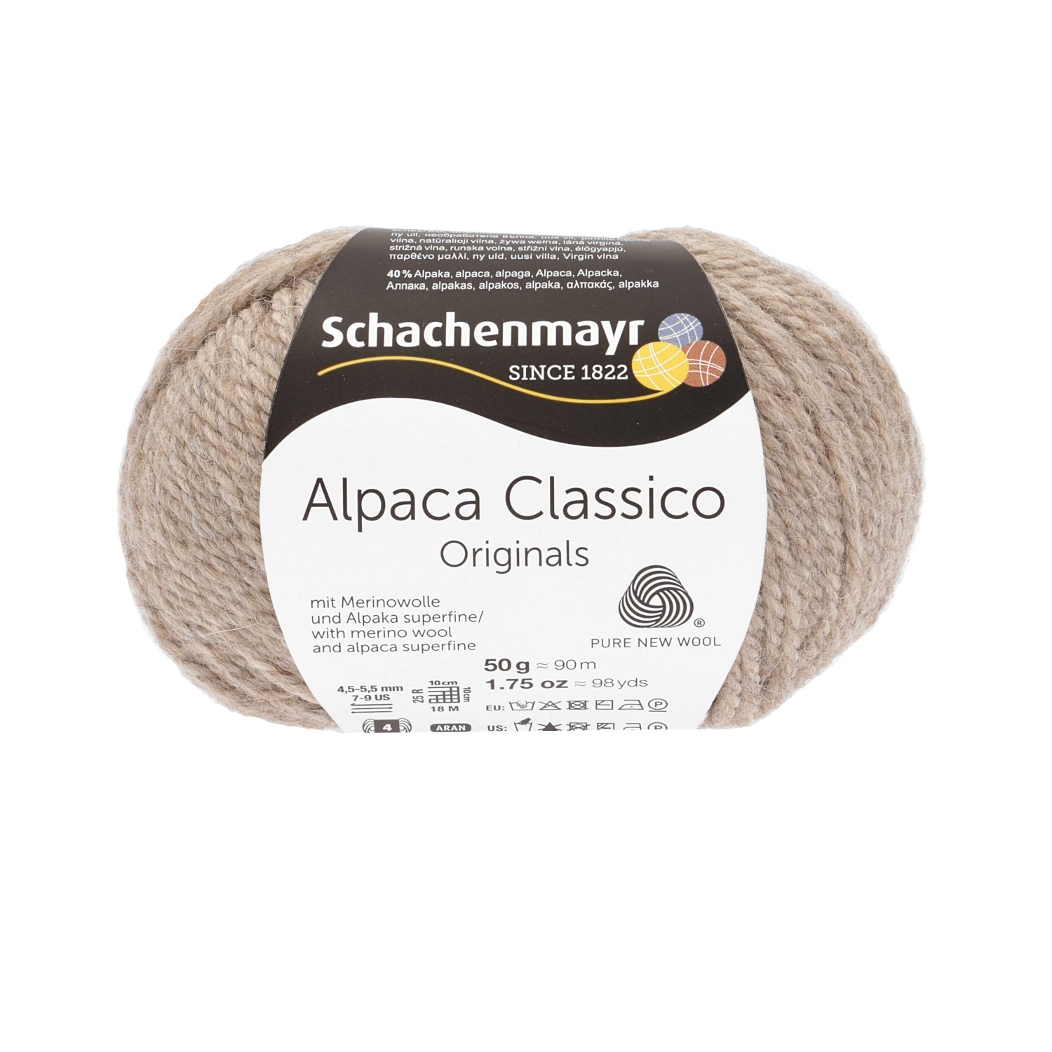Handstrickgarn ALPACA CLASSICO - sand-melange - 50g