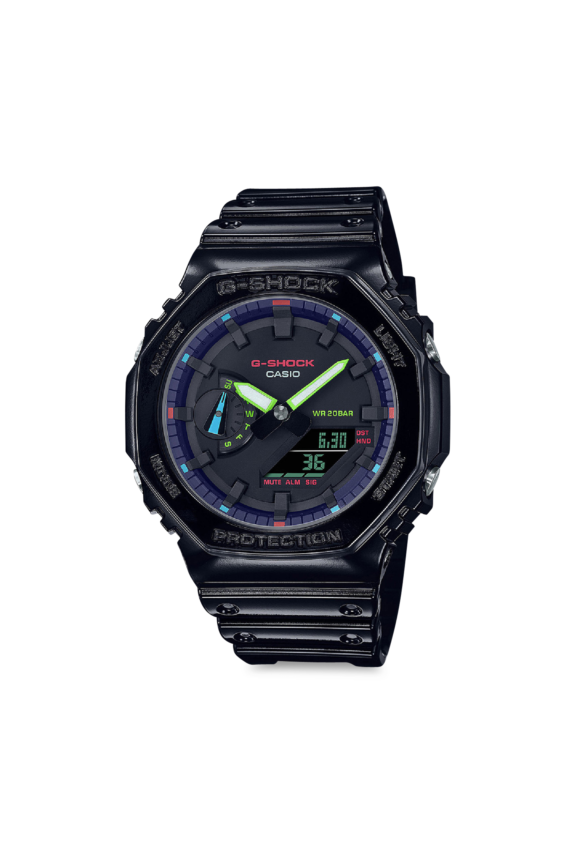 G-SHOCK Montre GA-2100RGB-1AER Noir