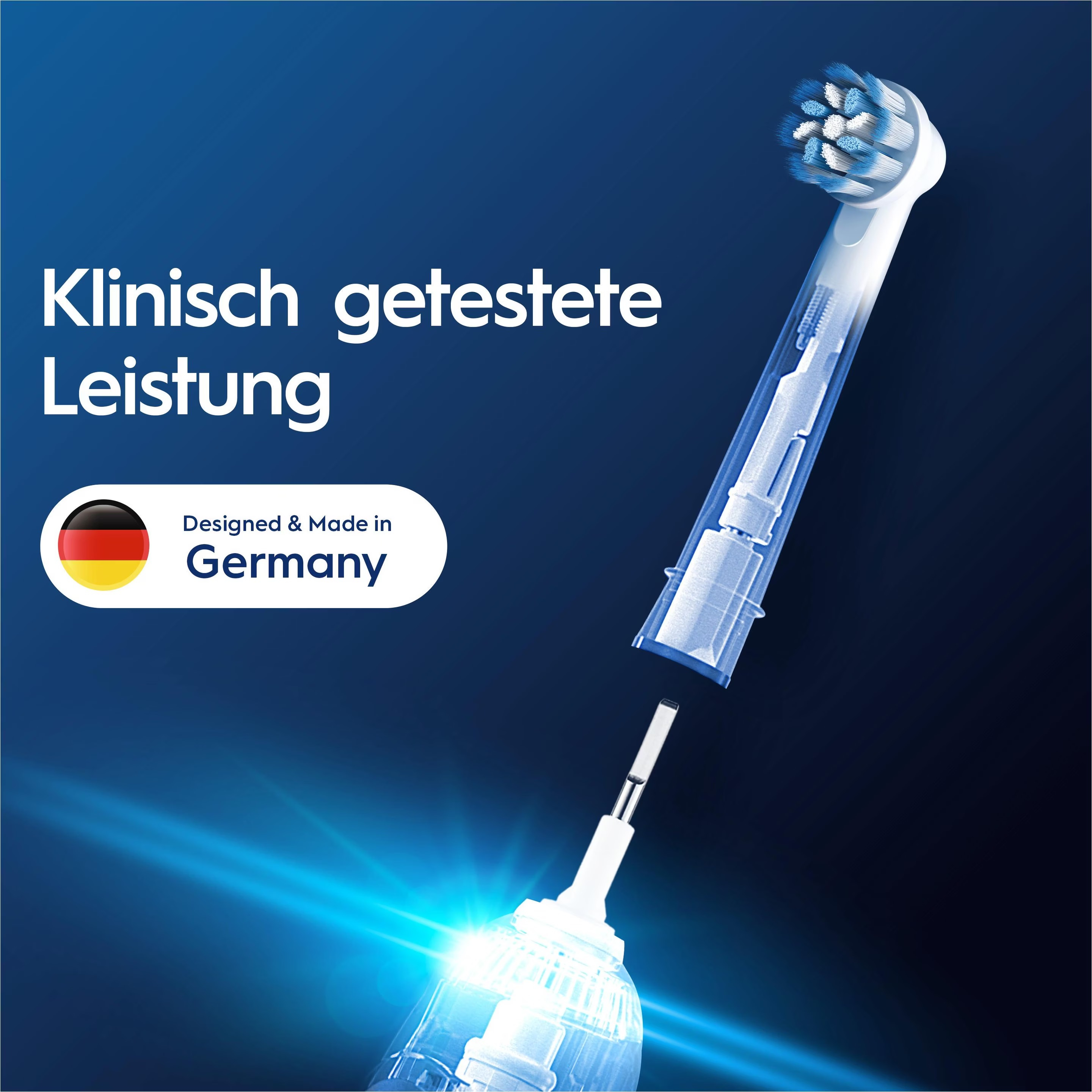 Oral-B - (6er Set) Pro Sensitive Clean Ersatz Zahnbürstenkopf für Oral-B Elektrische Zahnbürsten (860717) - Weiss