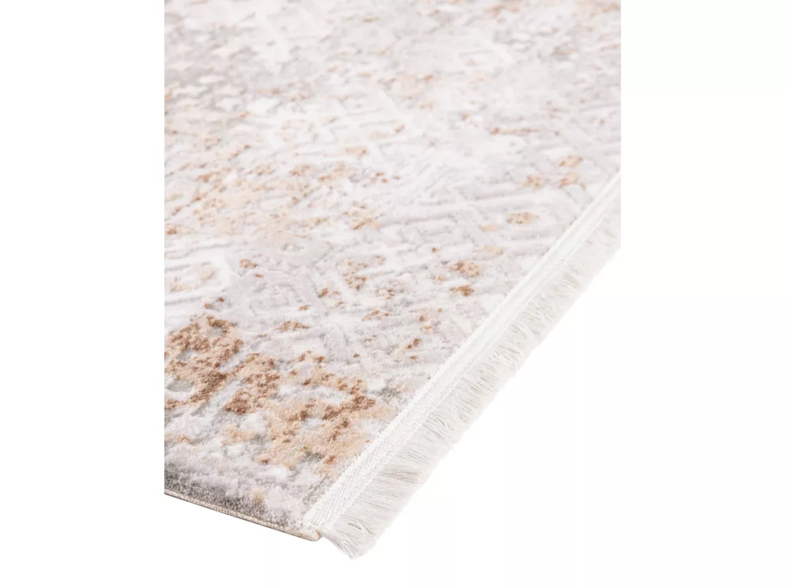 Tapis 125x125 beige Davos Fusion
