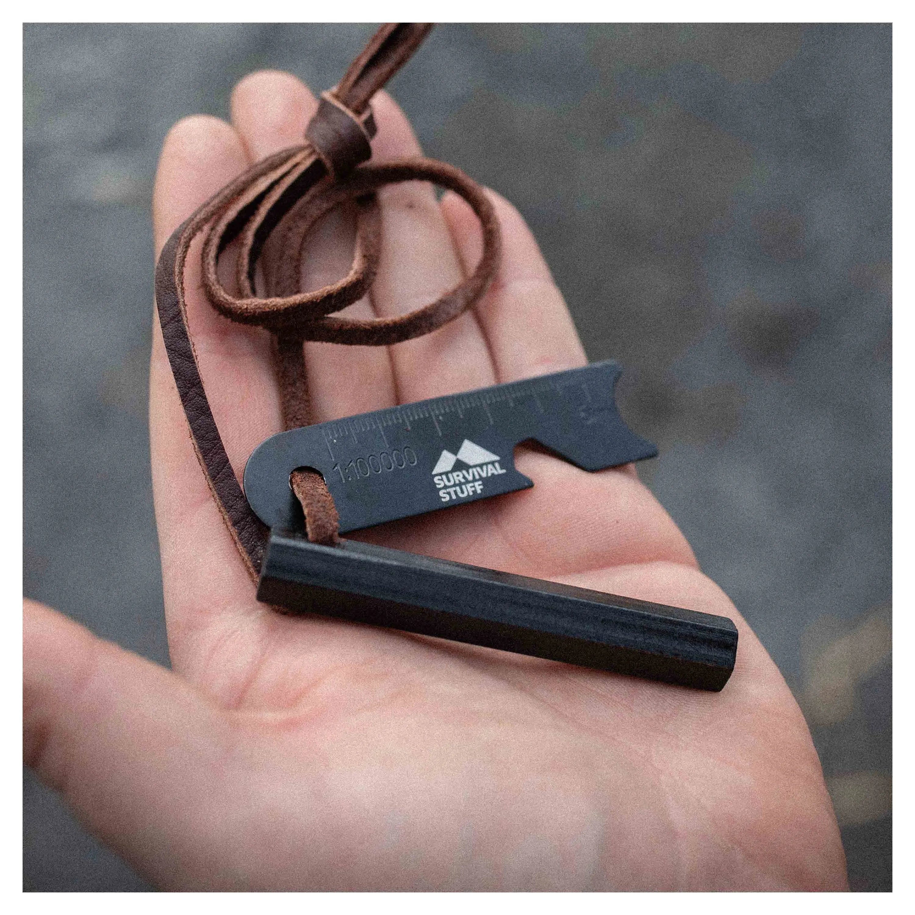 Survival Stuff -  Survival Stuff Feuerstahl HEXA klein schwarz
