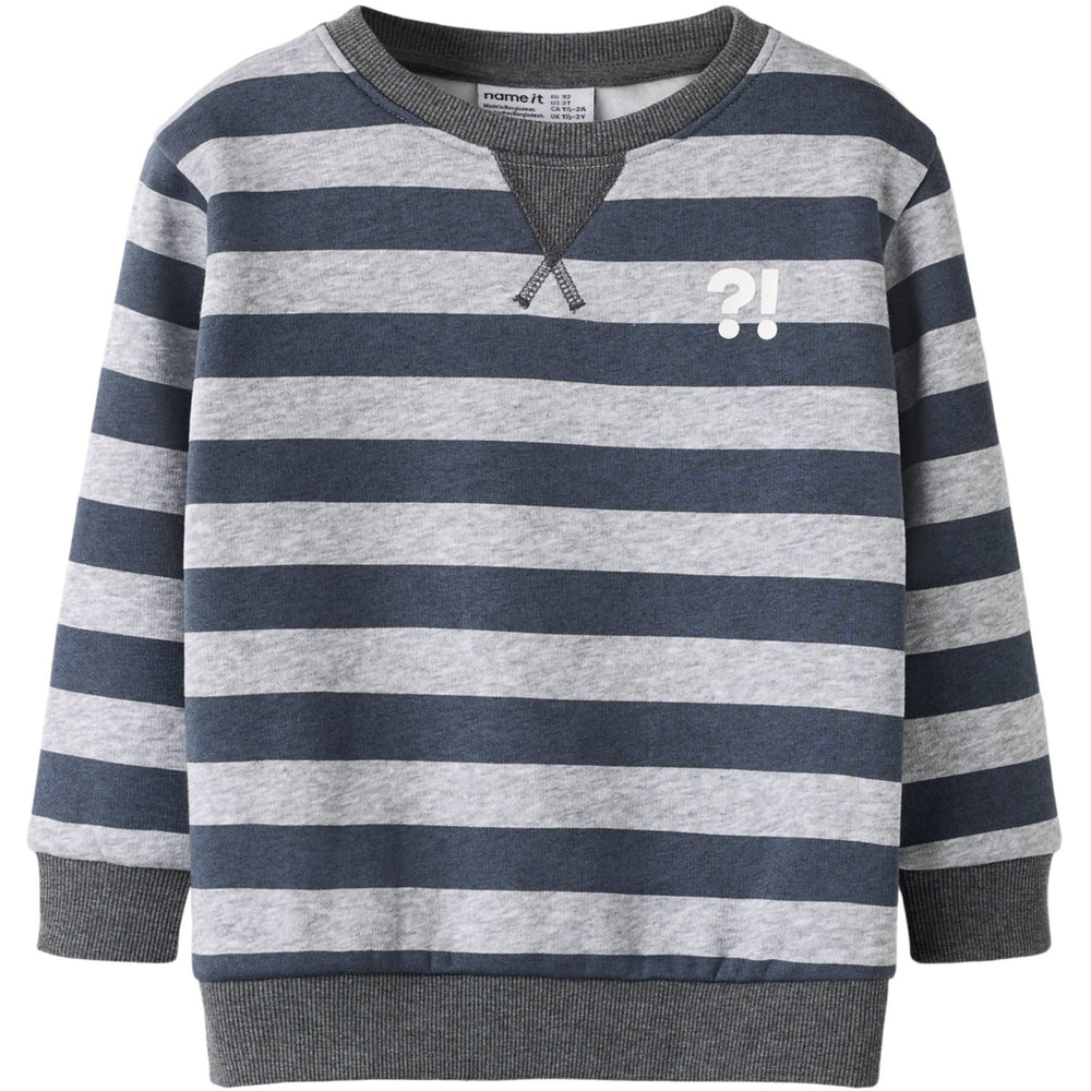 Køb Name It Light Grey Melange Nmmovillo Ls Nreg Swe Bru Bf