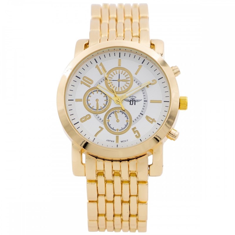 Montre Homme M. JOHN bracelet Acier Doré