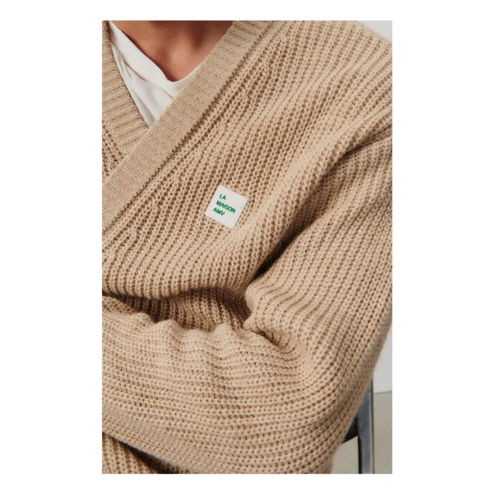 American Vintage Cardigan Crashway Laine et Alpaga | Beige