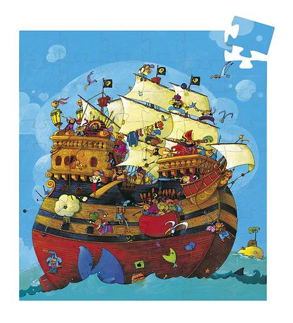 Djeco Puzzlespiel - 54 Teile - Barbarossas Schiff