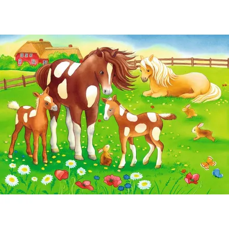 Ravensburger Puzzle Wehende Mähnen, 2 x 12 Teile