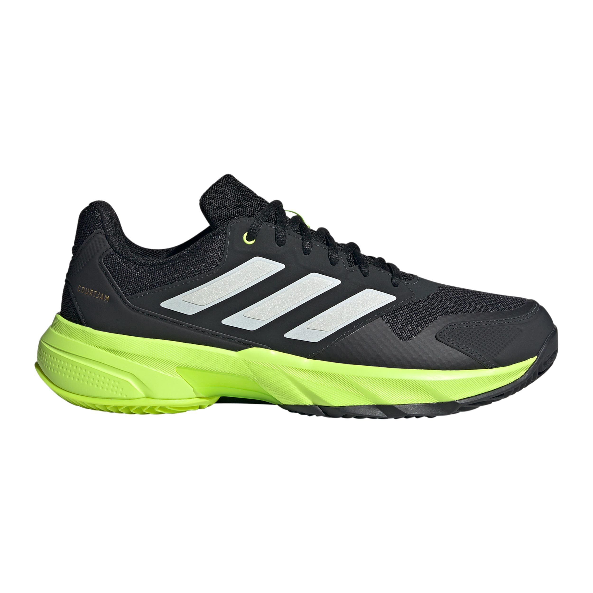 adidas CourtJam Control 3 Chaussure Terre Battue Hommes - Noir , Jaune Lemon