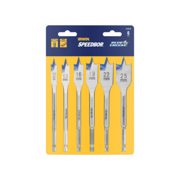 Irwin speedborenset voor hout 6-delig Ø10-25 mm
